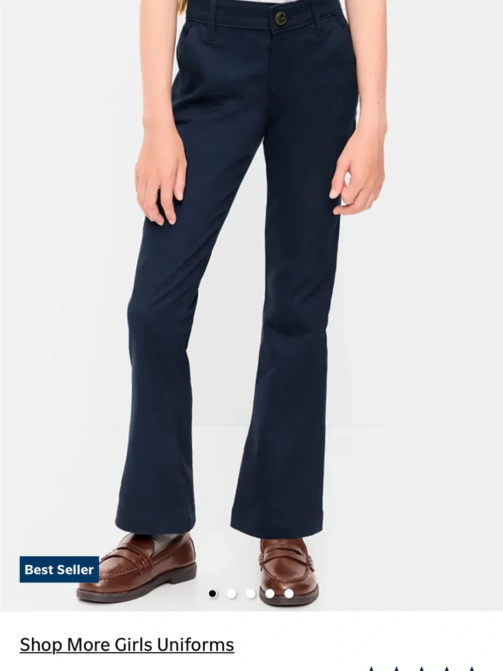 Old Navy Girls Navy Boot-Cut Uniform Pants